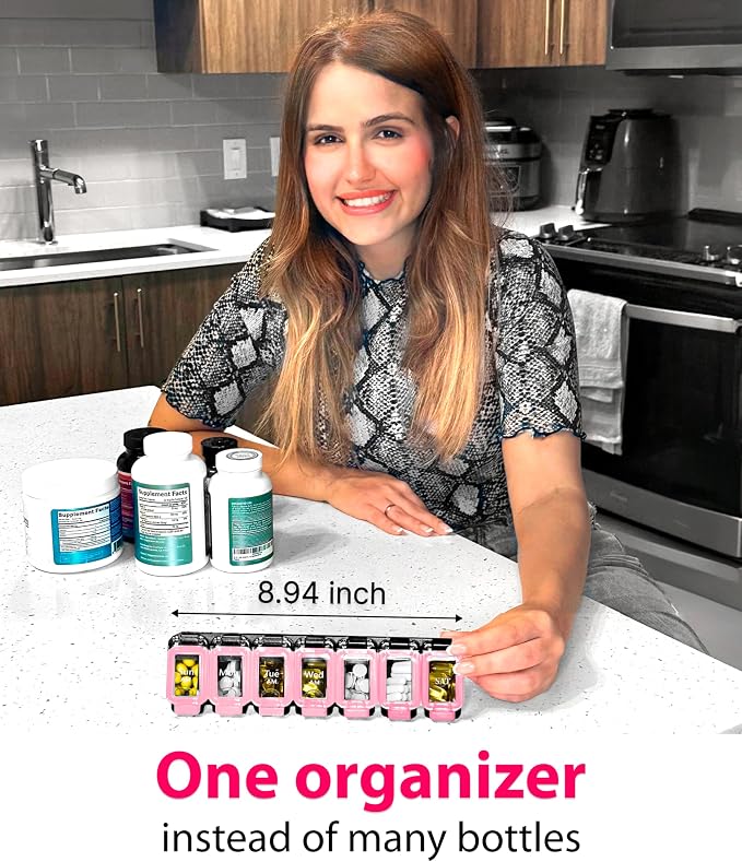 Weekly Pill Organizer 1 time a Day – Pill Box 7 Day - Image 2