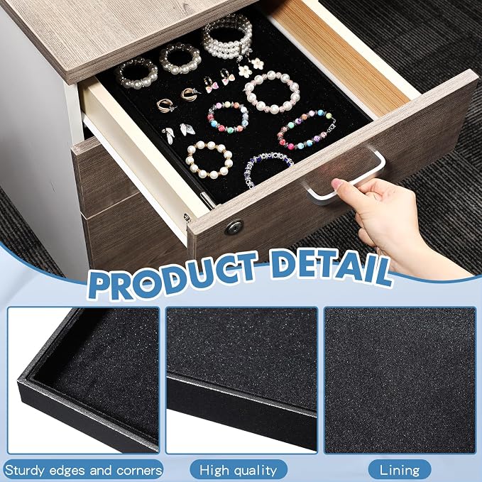 Quelay Stackable Jewelry Tray Jewelry Organizer Tray Showcase Display Empty - Image 3