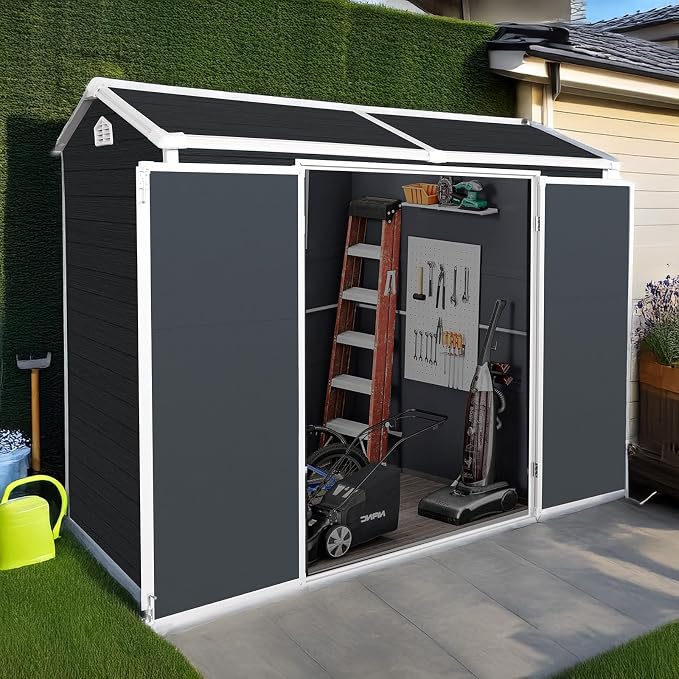 8x4ft Resin Outdoor Storage Shed - Image 3