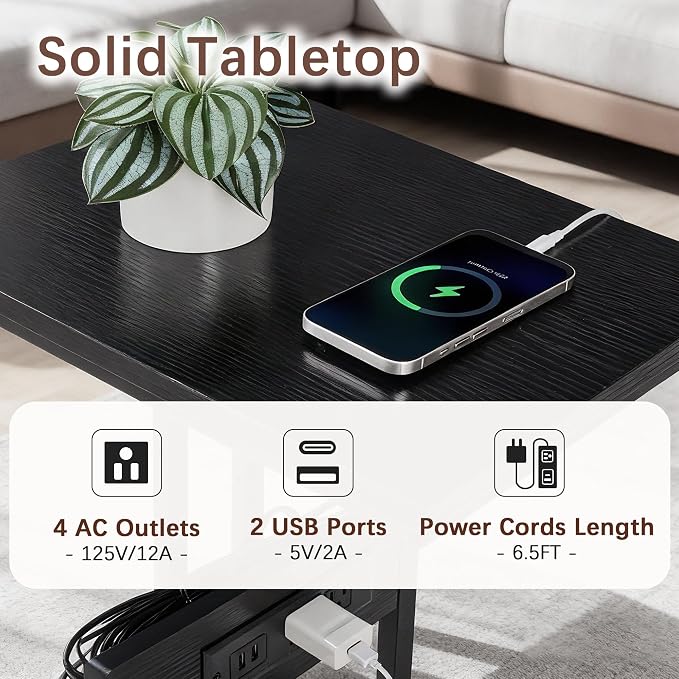 VECELO C Shaped End Side Table - Image 7