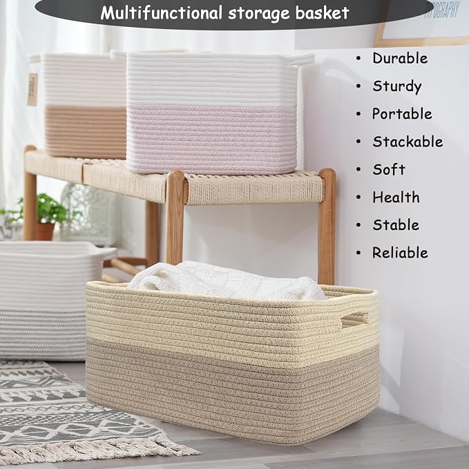 COMFY-HOMI 2 pcs Large Storage Baskets - Image 5