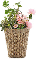 Woven Front Door Basket Seagrass Wall Hanging Basket Decorative Boho Mounted by LGENHOOMHandwovenNaturalWaterHyacinthBasket