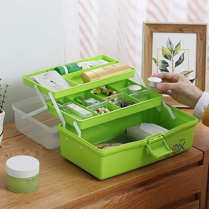 2PCS 12'' Three-Layer Clear Plastic Storage Box/Tool Box - Image 5