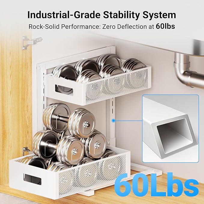 Pull-out Under Kitchen Sink Organizer, Metal Functional Under Sink Organizer - Image 5