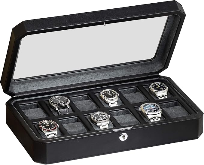 ROTHWELL 12 Slot Leather Watch Box - Image 9
