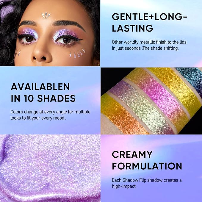 MAKI YIKA 5Pc Glitter Eyeshadow Liquid Multichrome Eyeshadows Long Lasting - Image 7