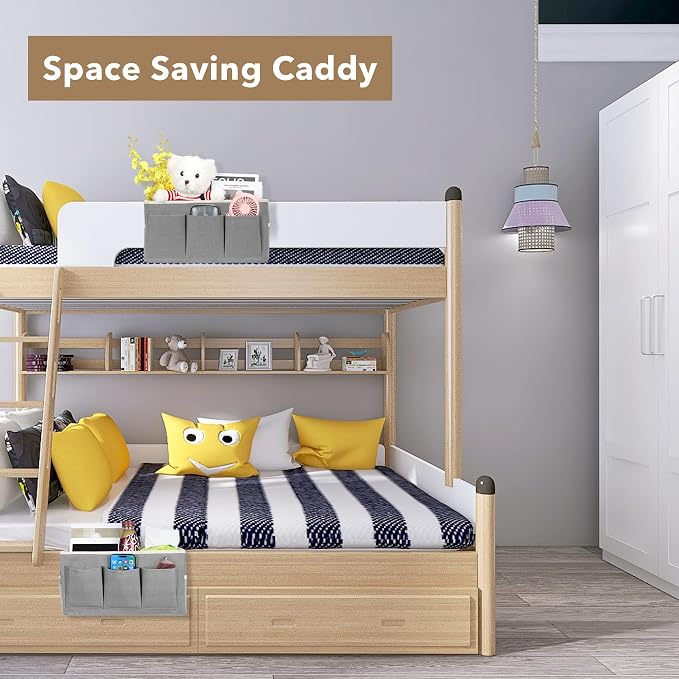 2Pcs Beside Caddy Storage Organizer, Hanging Bag Holder - Image 6