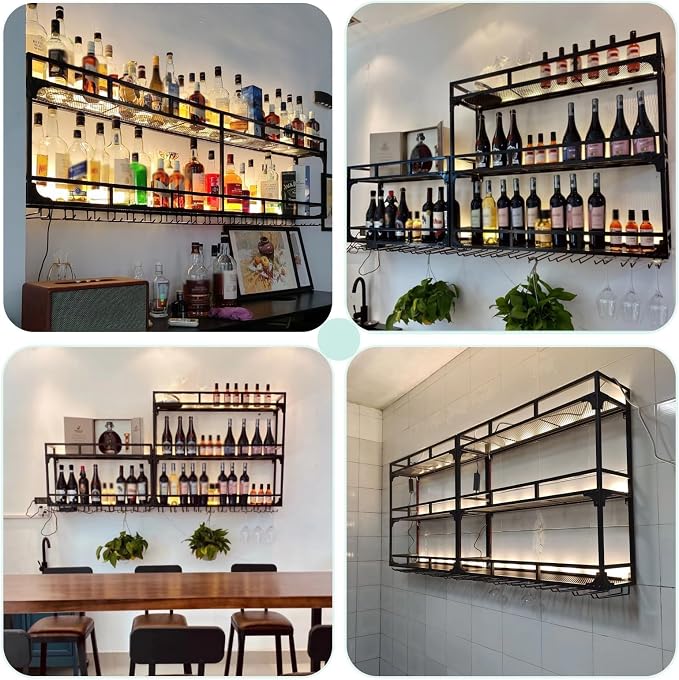 59in Wall Mounted Wine Rack, Wine Rack Wall Mounted - Image 5
