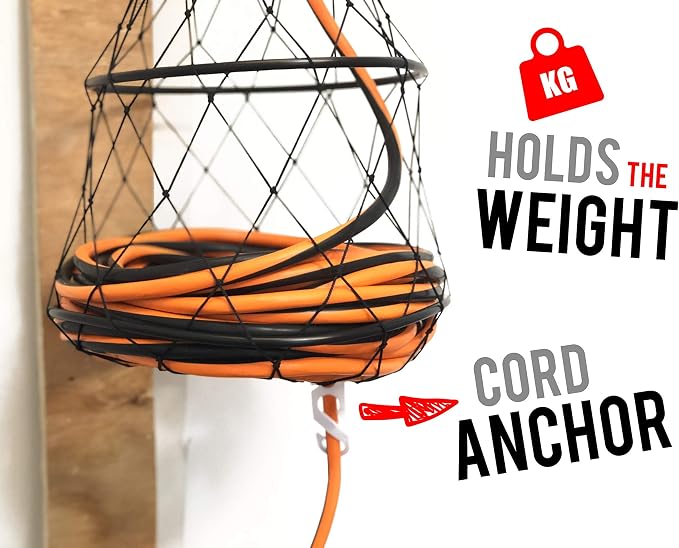 Extension Cord Winder Organizer, Transportable from Wall to Wall - Image 3