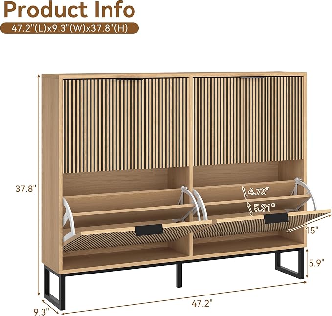Shoe Storage Cabinet for Entryway - Image 2