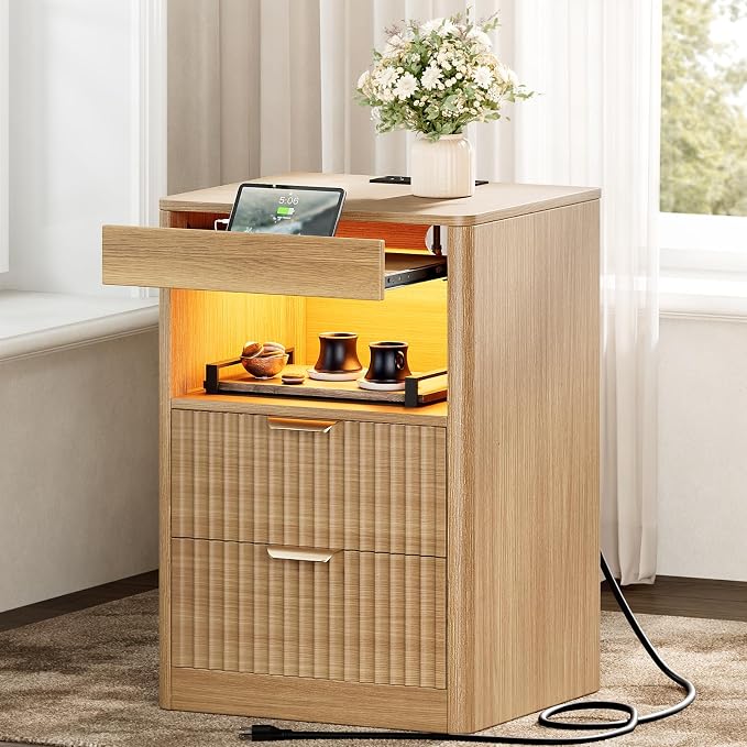 REAHOME Fluted Nightstand Set of 2 - Image 9