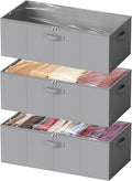 SpaceAid 3 Pack 10" High Under Bed Storage Containers, Large Underbed Storage by SpaceAid