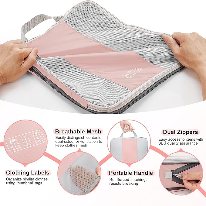 8 Set Compression Packing Cubes - Image 6