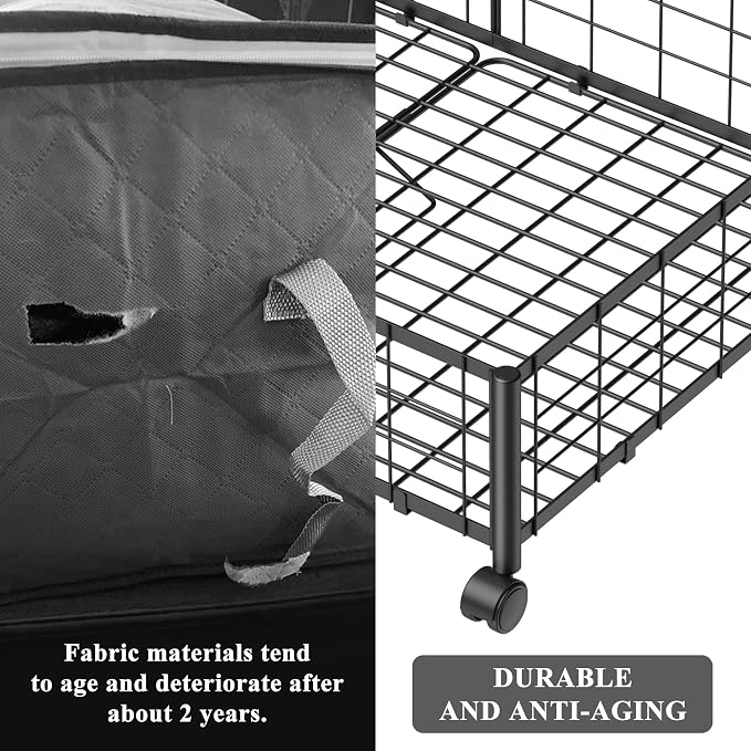 Under Bed Storage with Wheels, 360° Rotating, No-Assembly Underbed Storage - Image 8
