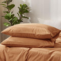 MooMee Bedding Pillowcases Pack of 2 100% Washed Cotton Linen Like Textured by MOOMEE