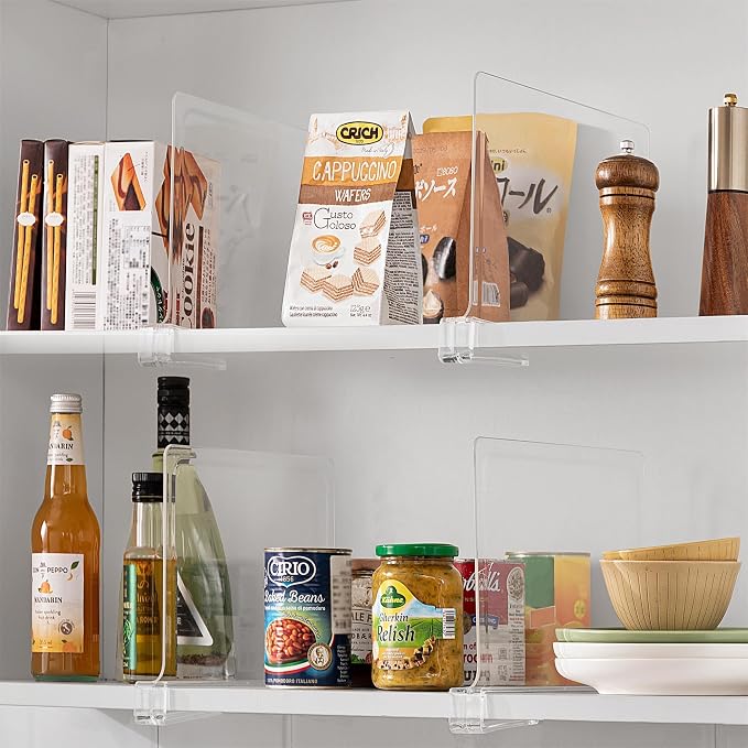 HBlife 7 Pack Clear Shelf Dividers, Vertical Purse Organizer - Image 8