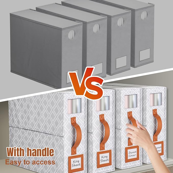 1 Pack Bed Sheet Organizers and Storage, Sheet Organizer - Image 3
