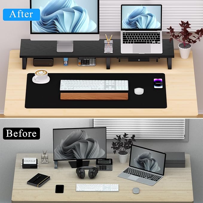 Aothia Large Dual Monitor Stand Riser - Image 5