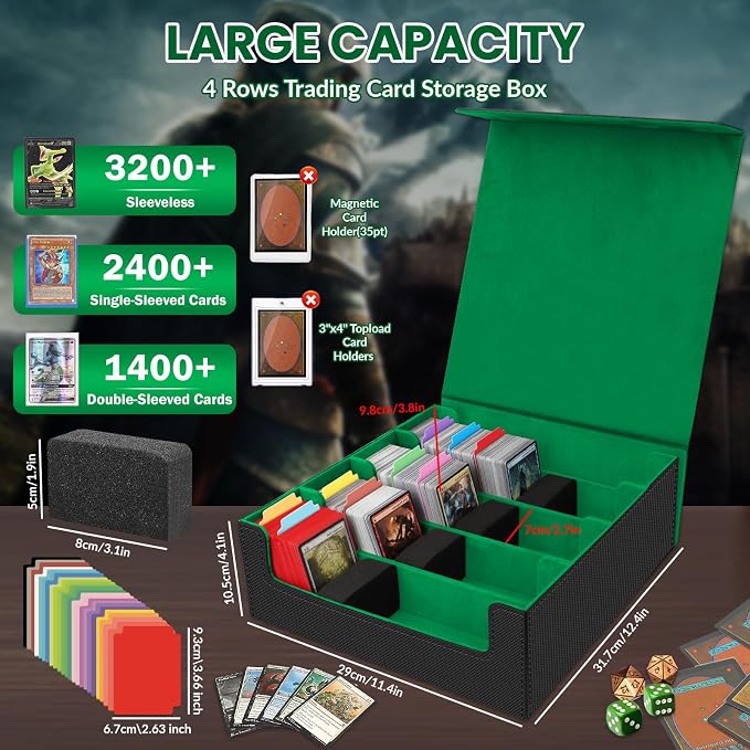 AOBOPLE Trading Card Storage Box, 3200+ Card Box Storage - Image 2