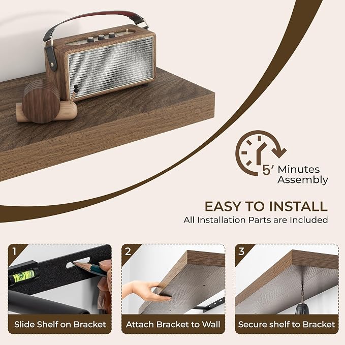 RICHFOCUS 72Inch Floating Shelves - Image 6
