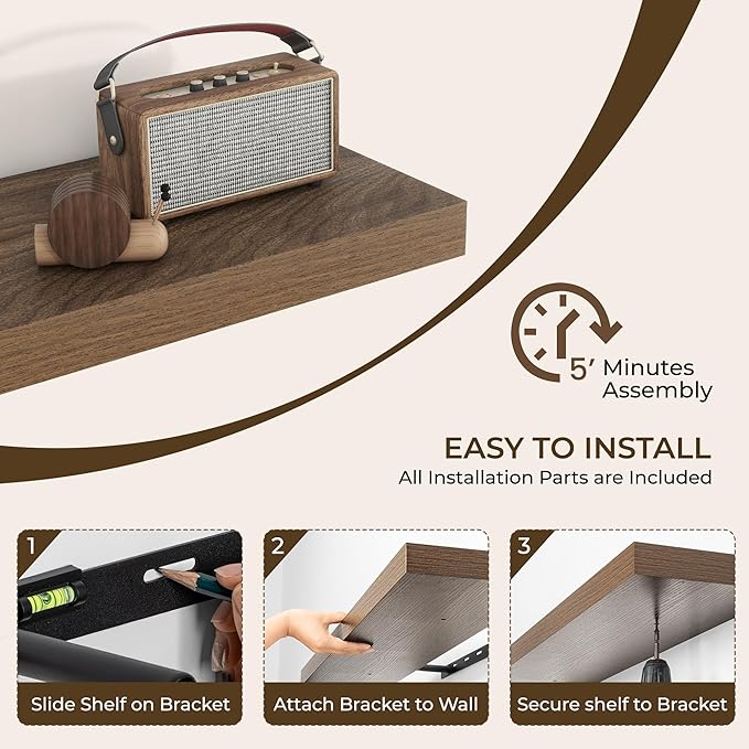 RICHFOCUS 72Inch Floating Shelves - Image 5