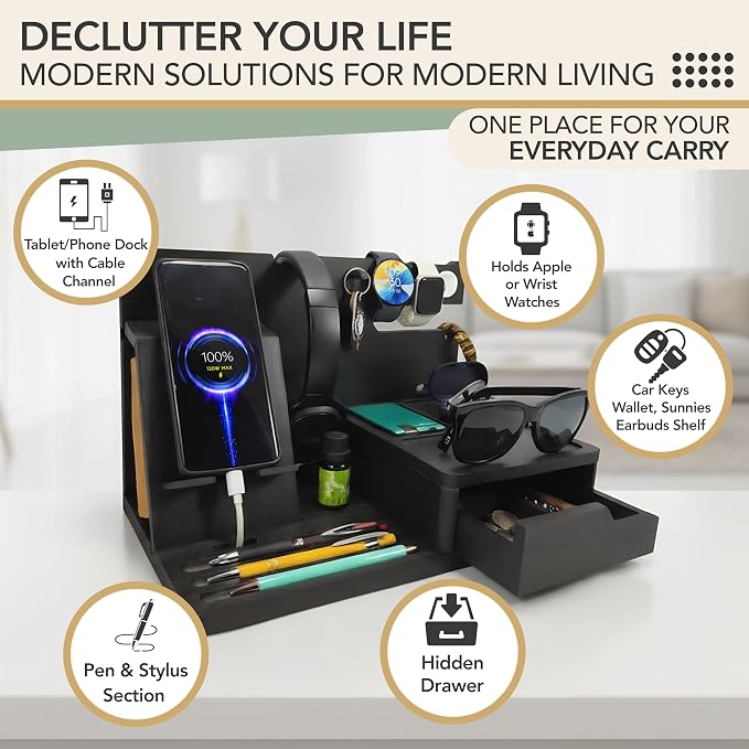 Nightstand Organizer- Bedside Docking Station - Image 4