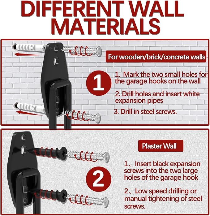 3-H Garage Wall Hooks 34 Pack, Garage Hooks Heavy Duty - Image 5