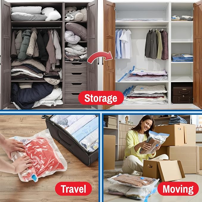 Spacesaver 4 Pack Jumbo Vacuum Storage Bags - Image 8