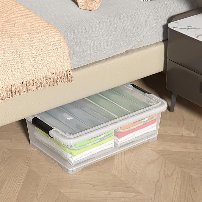 20 Quart Clear Under Bed Storage Box - Image 4