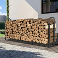 8FT Firewood Rack Outdoor, Heavy Duty Adjustable Firewood log Storage & Holder by Kendane