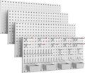 Pegboard Smith 48PCS Metal Pegboard Kit – 12"x24" Tool Storage Wall Organizer by Pegboard+Smith