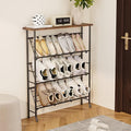 JZM Shoe Rack Storage, Narrow 4 Tier Metal Shoe Storage Shelf, Free Standing by JZM