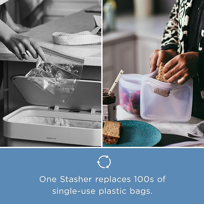 Stasher Silicone Reusable Storage Bag, Stand-Up Mid, Reusable Freezer Bag - Image 8