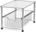 Simple Houseware Chrome Metal Stackable Storage Rack, 16.75 in L x 10.8 in W x by SimpleHouseware