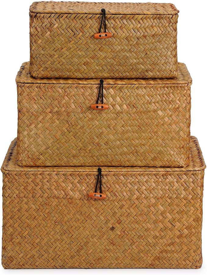 DOKOT Woven Wicker Storage Bins - Image 2