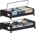 Under Bed Storage with Wheels, XXL 60L Under the Bed Storage Bins, Underbed by Tututry