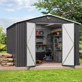 10x14 FT Outdoor Storage Shed, Metal Tool Sheds, Waterproof Outside Storage Shed by Sannwsg
