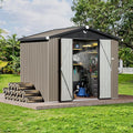 8x6 FT Outdoor Storage Shed, Metal Tool Sheds, Waterproof Outside Storage Shed by Sannwsg