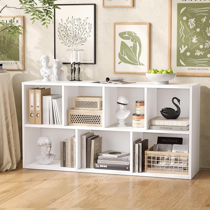 oneinmil 7 Cube Bookshelf, Stackable Bookcase - Image 4