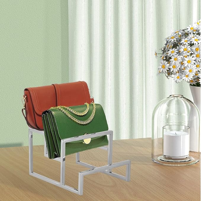 Clutch Purse Display Stand, 3 Layer Stainless Steel Wallet Display Stand Clutch - Image 4