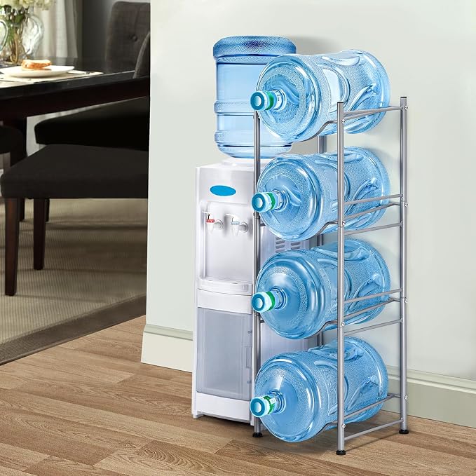 MOOACE 4-Tier Water Jug Rack, 5 Gallon Detachable Water Bottle Holder Organizer - Image 8