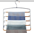 FeeraHozer Pants Hangers Non Slip 3 Pack Space Saving Hangers Multi-Layer Swing by Feerahozer