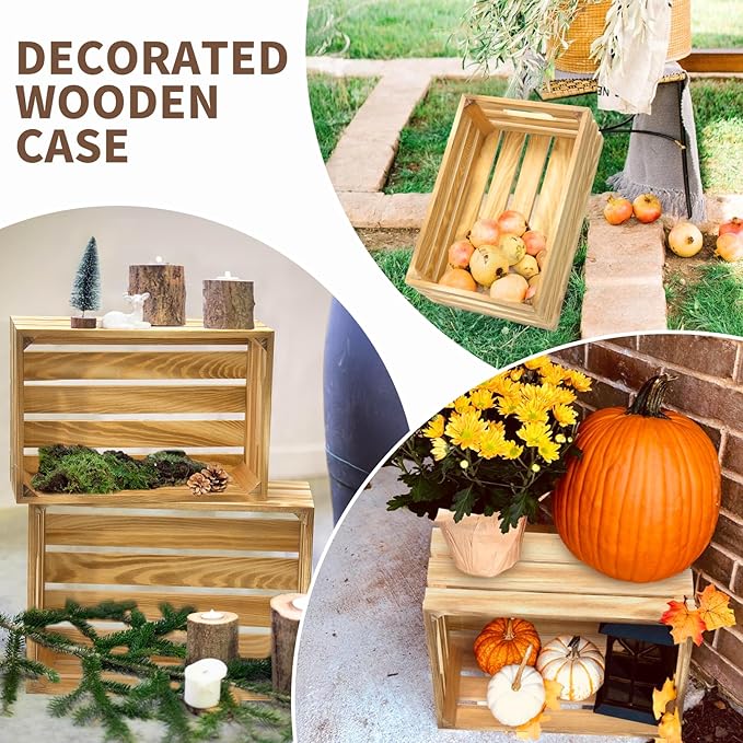 Extra Large 6 Pcs Decorative Wood Crates - Image 6
