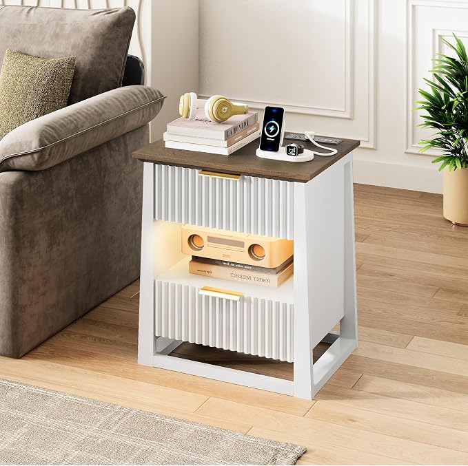 HIFYOBRO Fluted Nightstands - Image 6