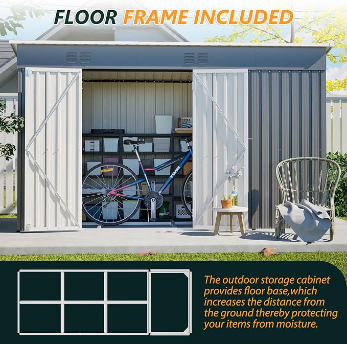 Large Outdoor Storage Shed, Utility Tool Shed - Image 4
