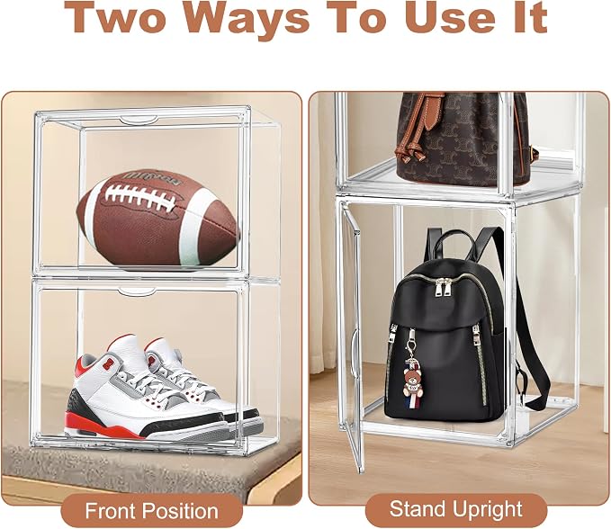 10 Pack X-Large Acrylic Shoe Box Size 14, Figurines Collection - Image 3