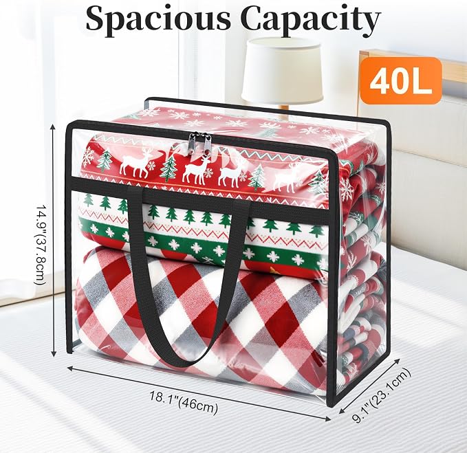 4 Pack Storage Bags, 40L Foldable Moving & Packing Bags - Image 3