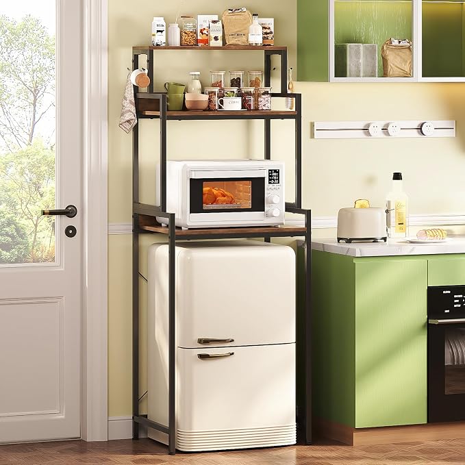 3-Tier Mini Fridge Stand Kitchen Bakers Rack by Espelism