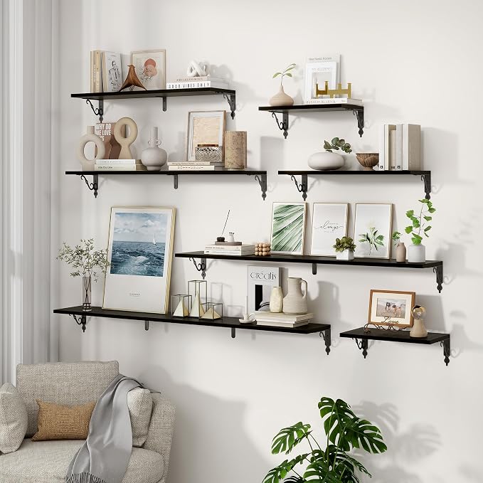 Fun Memories 40 Inch Floating Shelves Wall Mounted, 8 Inch Deep Wall Shelves - Image 6