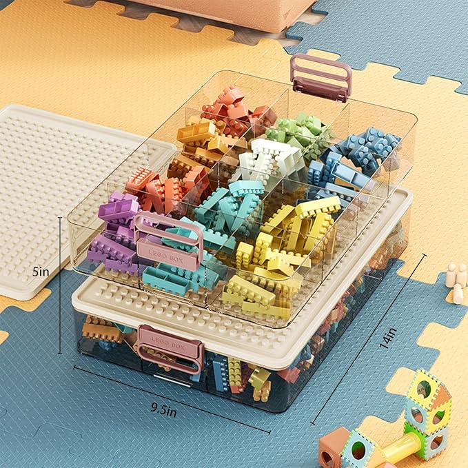 Toys Storage Organizer Bins for Lego, Stackable Toys Organizer, Lego Building - Image 2